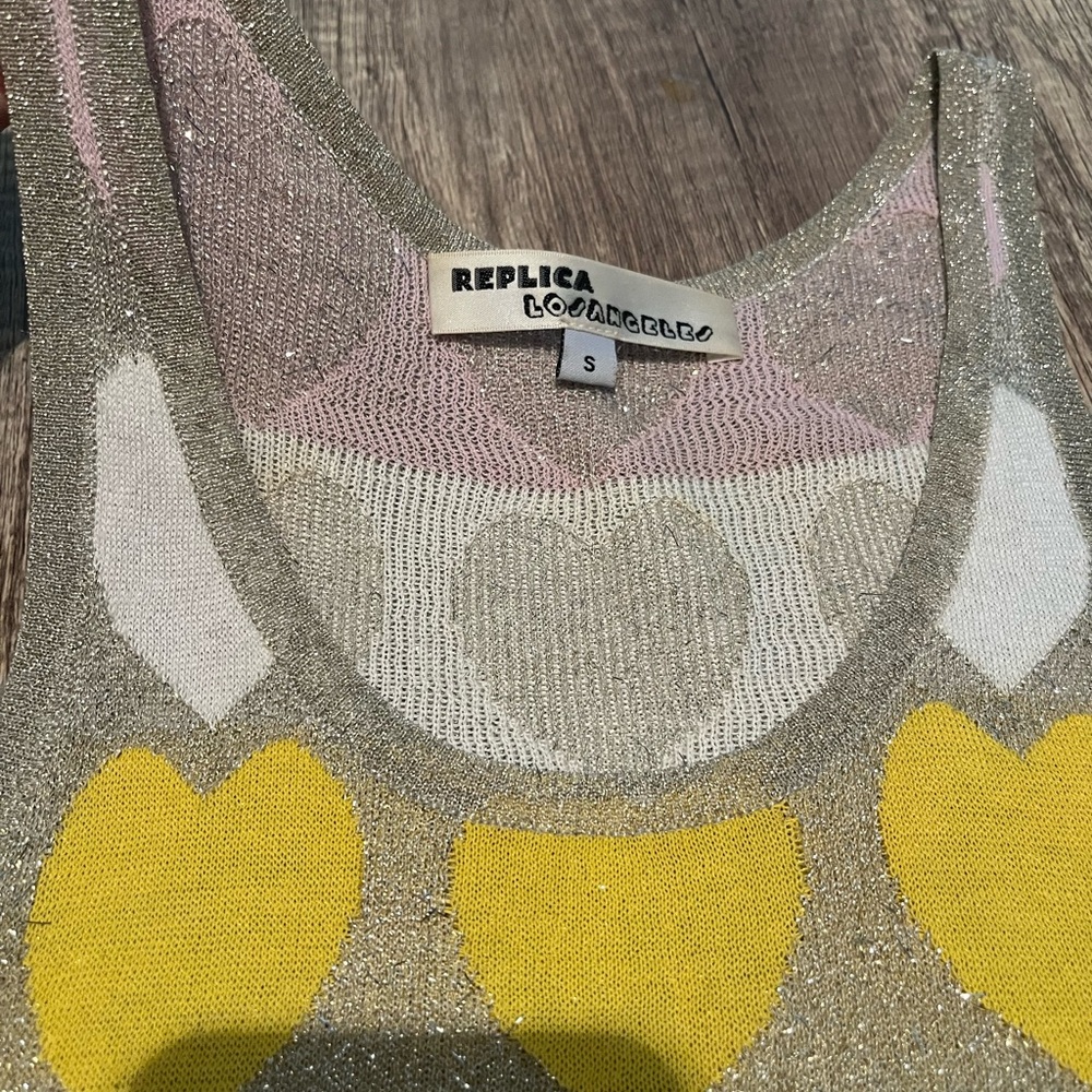Replica Los Angeles glitter tank top